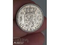 1 гулден 1956 г сребро Нидерландия