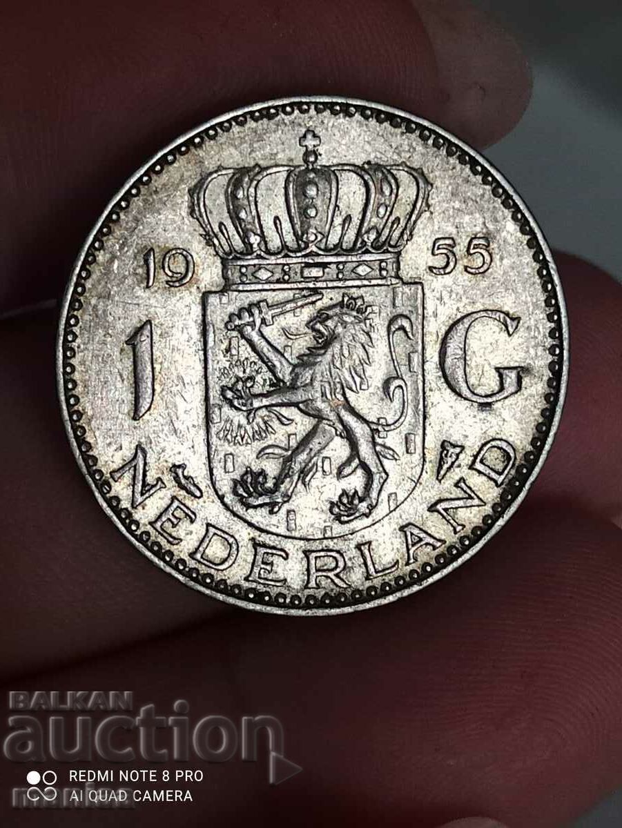Auction 1 guilder 1955 silver Netherlands Auction 1 guilder 1955 silver Netherlands