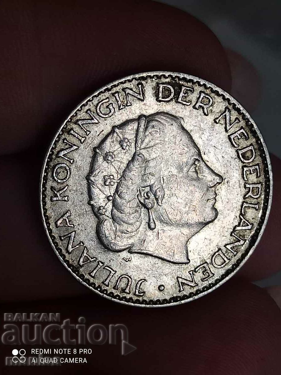 Delivery of 1 guilder 1955 silver Netherlands Delivery of 1 guilder 1955 silver Netherlands