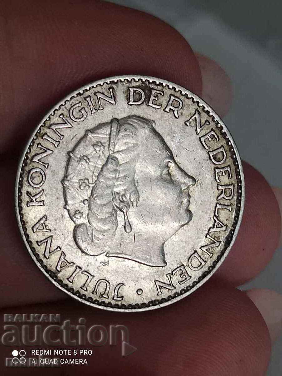 1 guilder 1955 silver Netherlands - 6 1 guilder 1955 silver Netherlands - 6