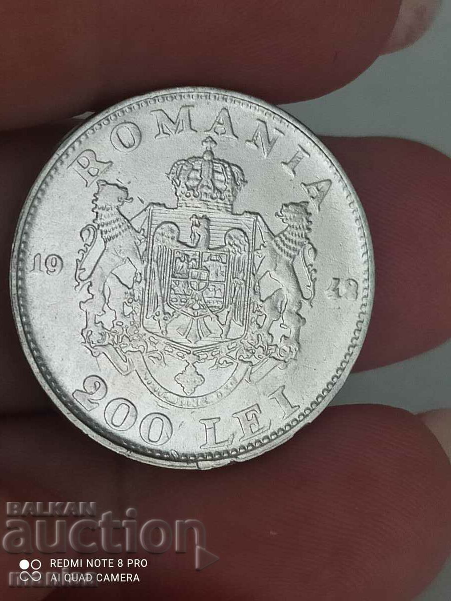 Licitație 200 lei argint 1942 Romania Licitație 200 lei argint 1942 Romania