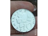 10 Schillings Austria 1973 silver