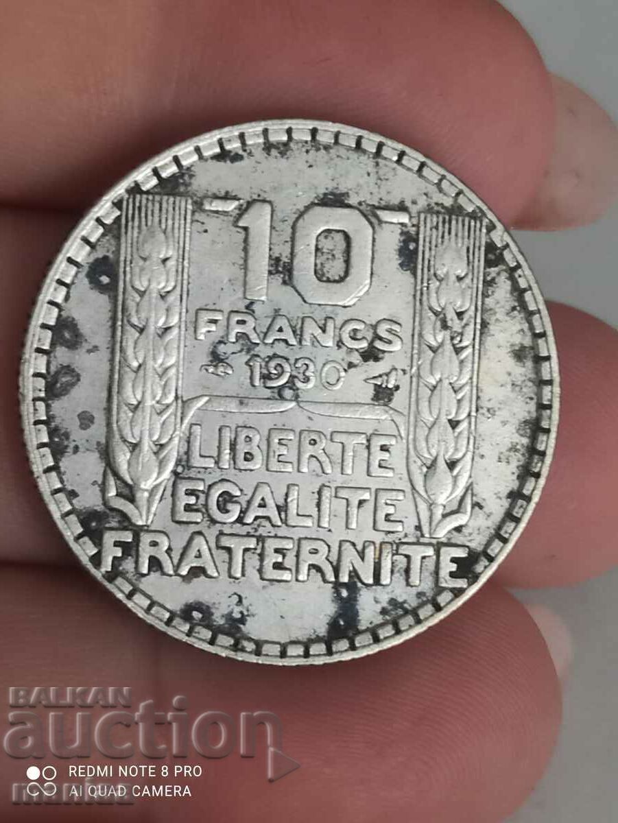 Δημοπρασία 10 φράγκα ασήμι 1930 Δημοπρασία 10 φράγκα ασήμι 1930
