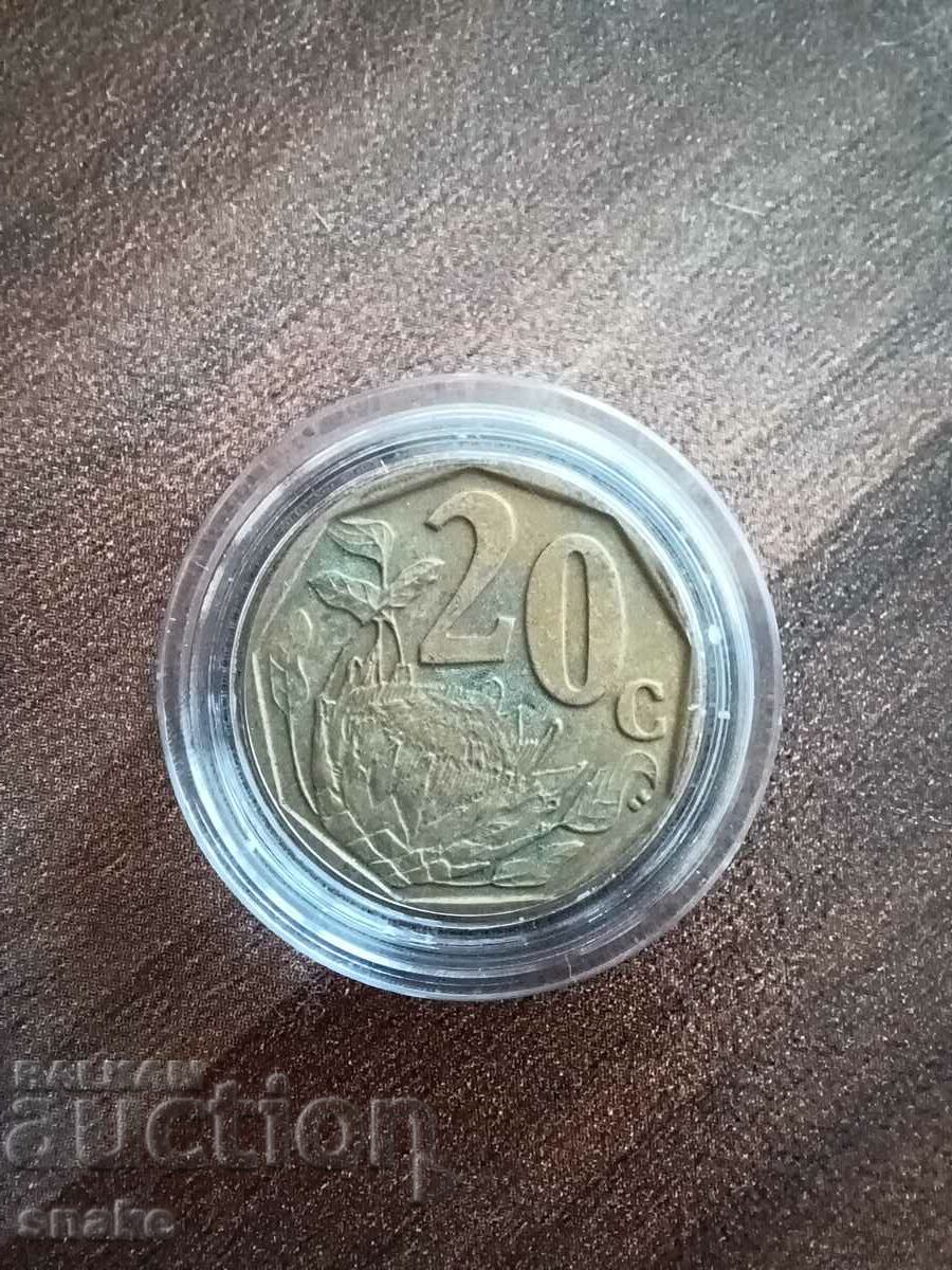 South Africa 20 cents 2008