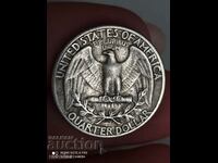 1/4 долар  1944 г сребро