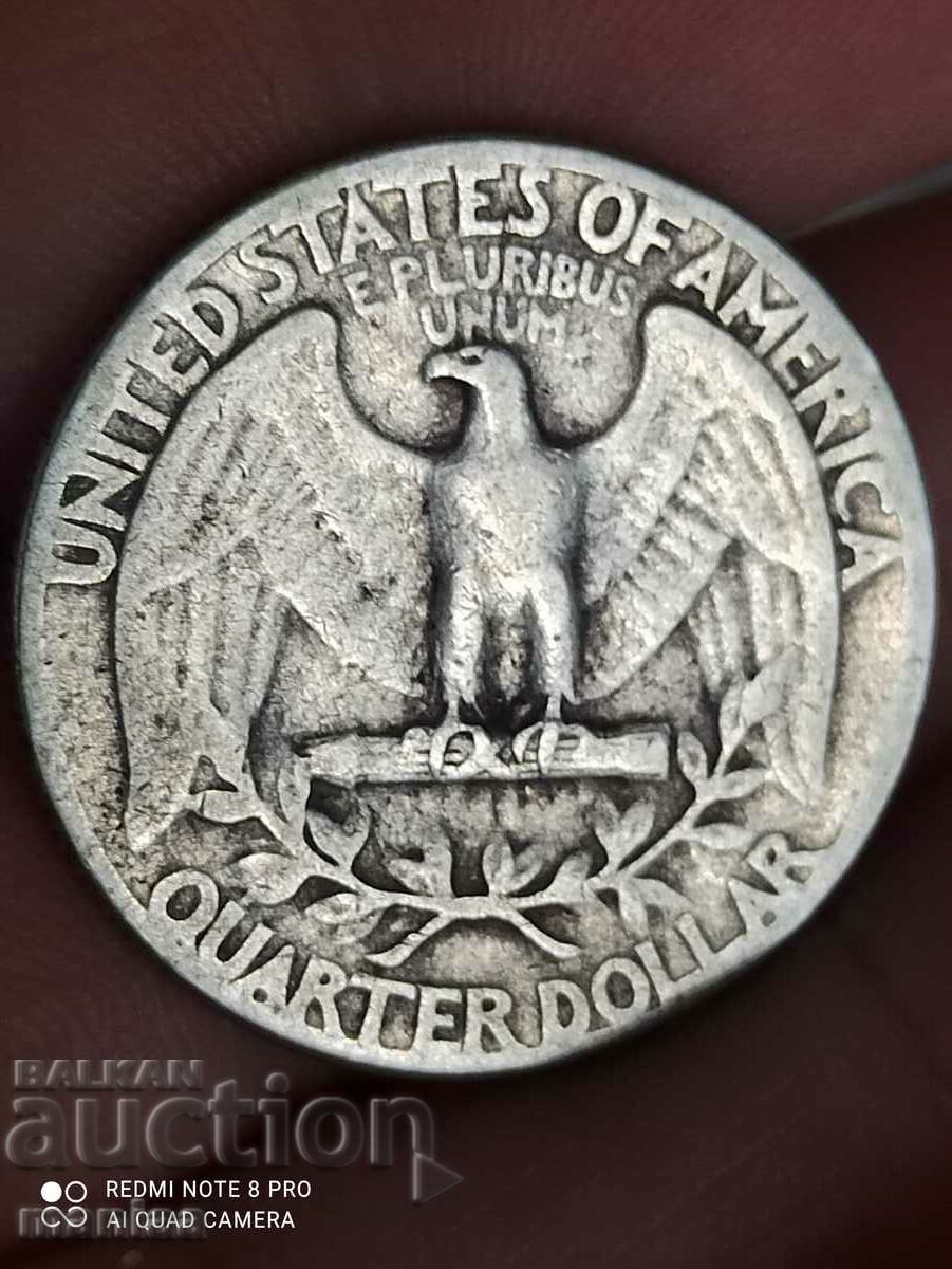 1/4 dollar 1948 silver