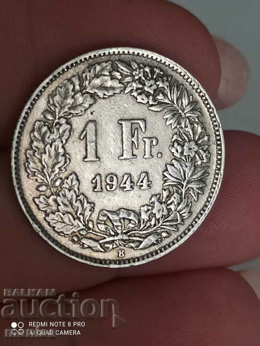 1 φράγκο 1944 ε srebro Ελβετία με τιμή 45.00 BGN | € 23.01 1 φράγκο 1944 ε srebro Ελβετία με τιμή 45.00 BGN | € 23.01