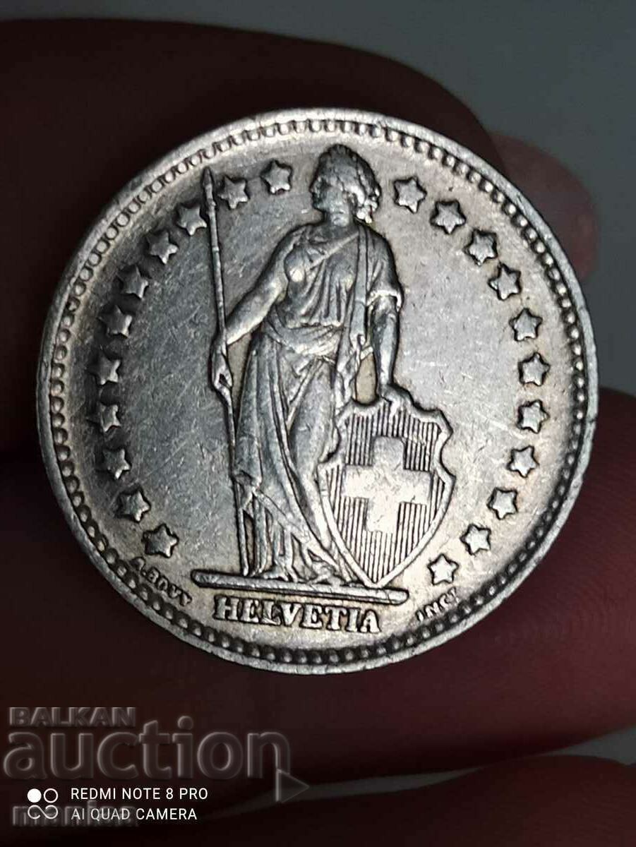 Δημοπρασία 1 φράγκο 1944 ε srebro Ελβετία Δημοπρασία 1 φράγκο 1944 ε srebro Ελβετία