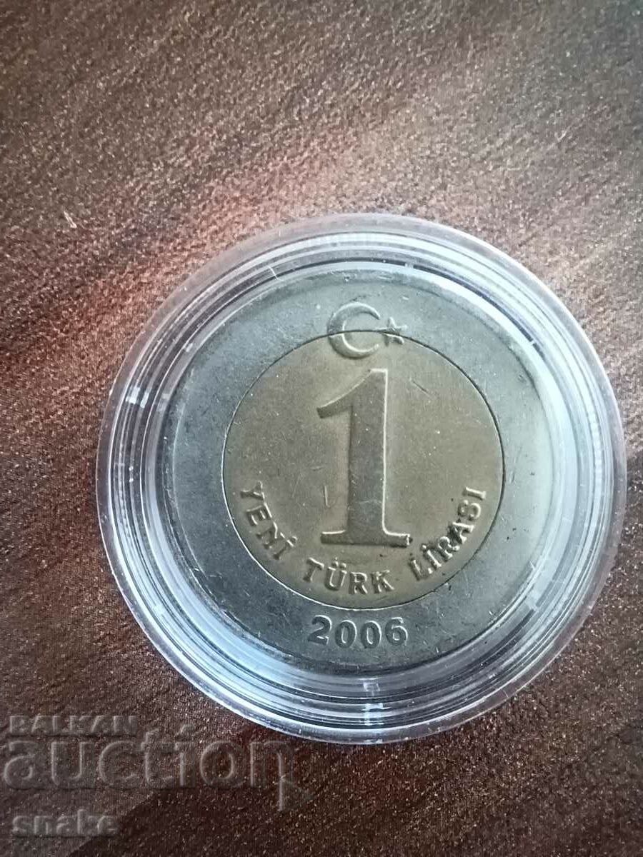Турция 1 лира 2006г.