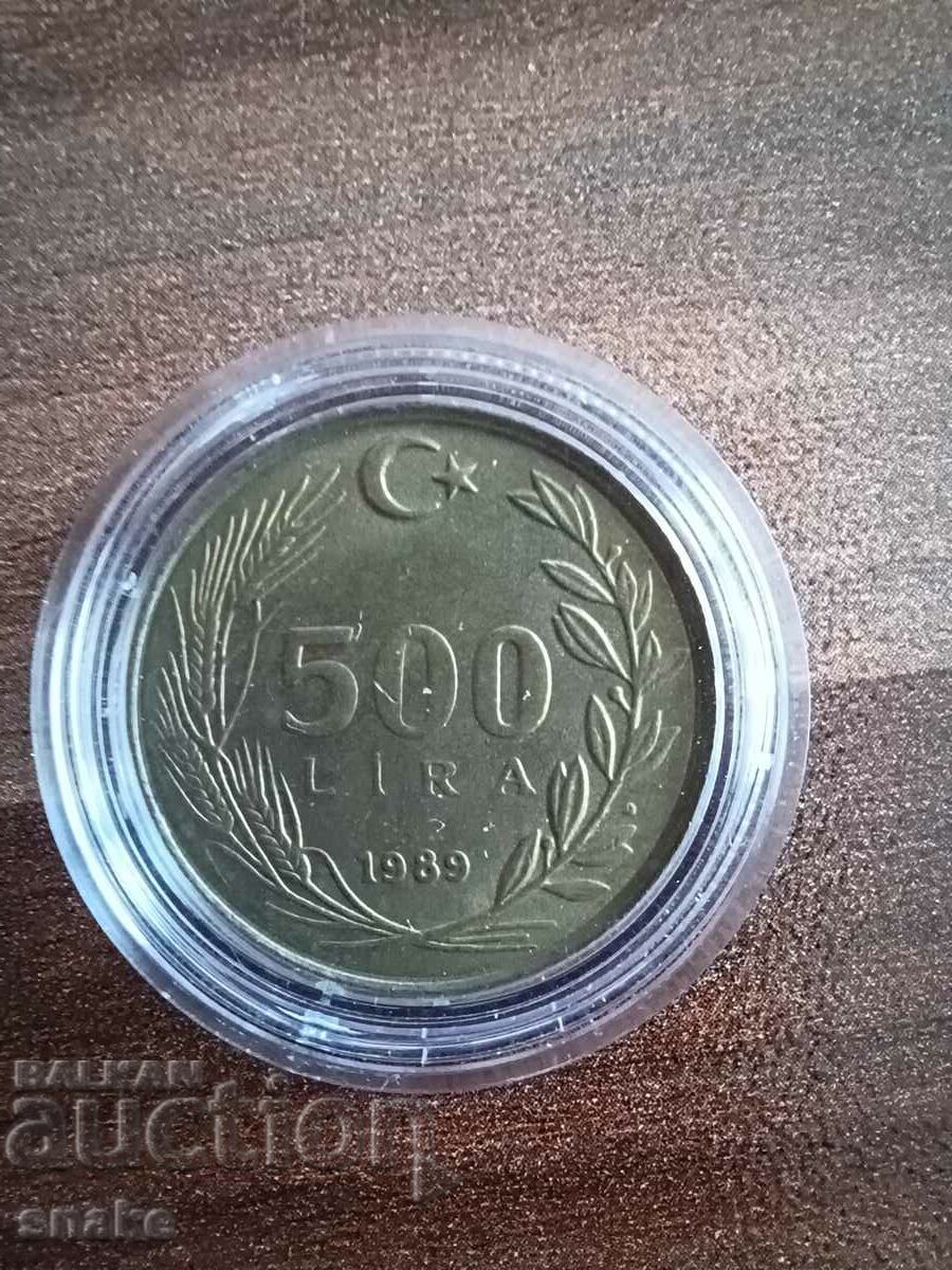Турция 500 лири 1989г.