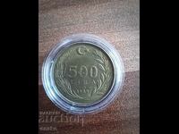 Turkey 500 lira 1989