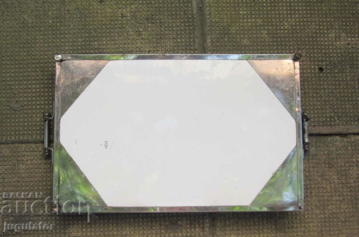 antique porcelain tray porcelain sideboard with metal fittings - 5