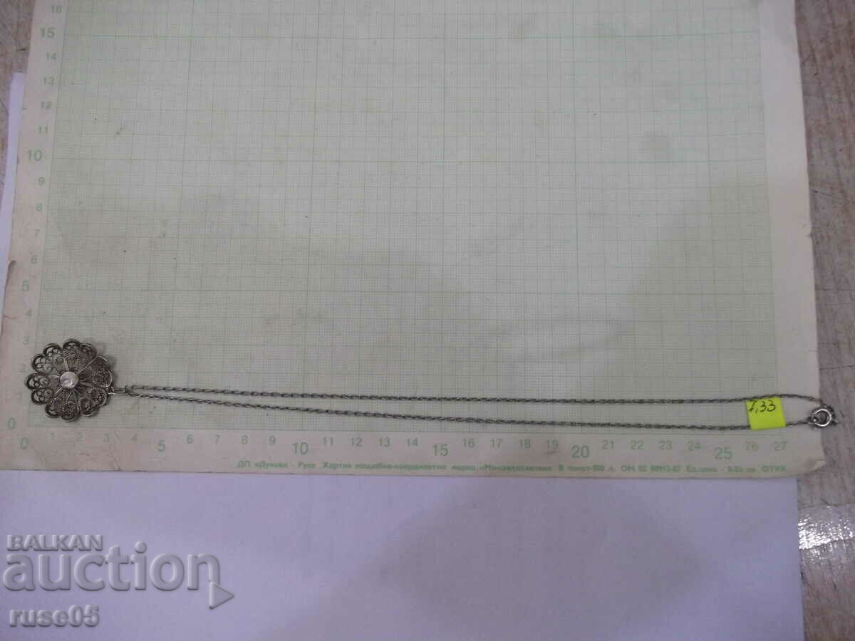 Silver chain with filigree pendant - 7.33 g. - 5 Silver chain with filigree pendant - 7.33 g. - 5