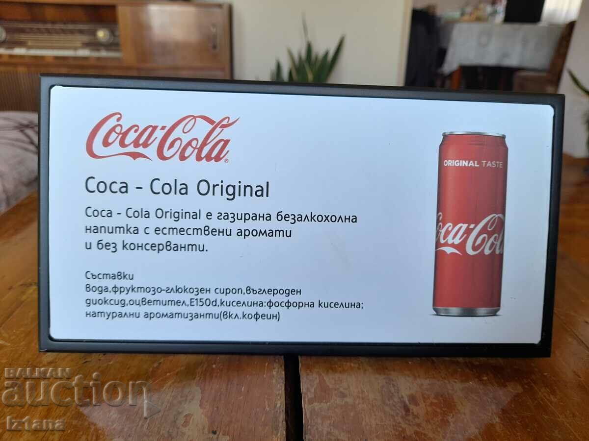 Semn veche, reclamă Coca Cola, Coca Cola cu preț 30.00 BGN | € 15.34 Semn veche, reclamă Coca Cola, Coca Cola cu preț 30.00 BGN | € 15.34