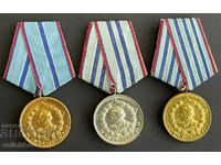 35167 Bulgaria 3 medals For 10-15-20. Faithful Ministry of the Interior