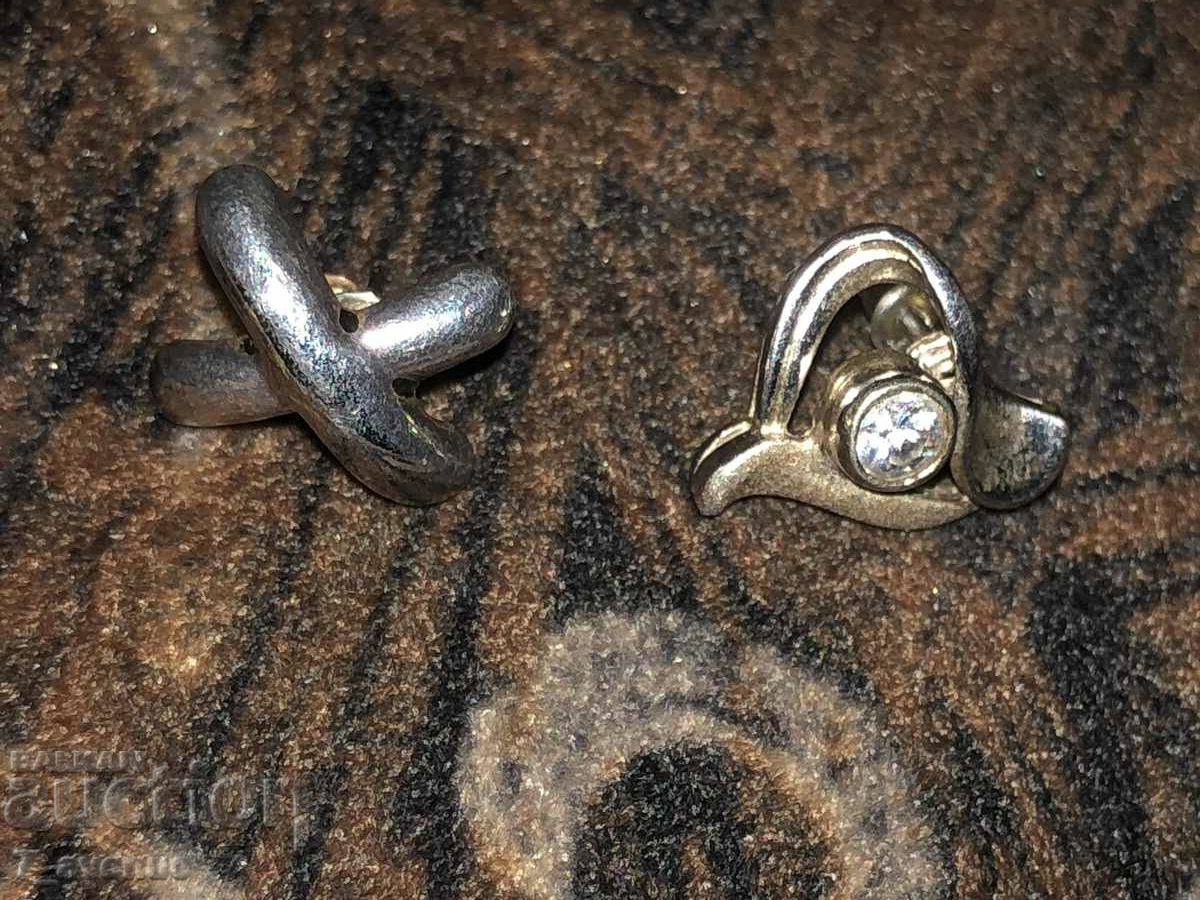 Auction EARRINGS, various, CROSS, HEART, silver??? Auction EARRINGS, various, CROSS, HEART, silver???