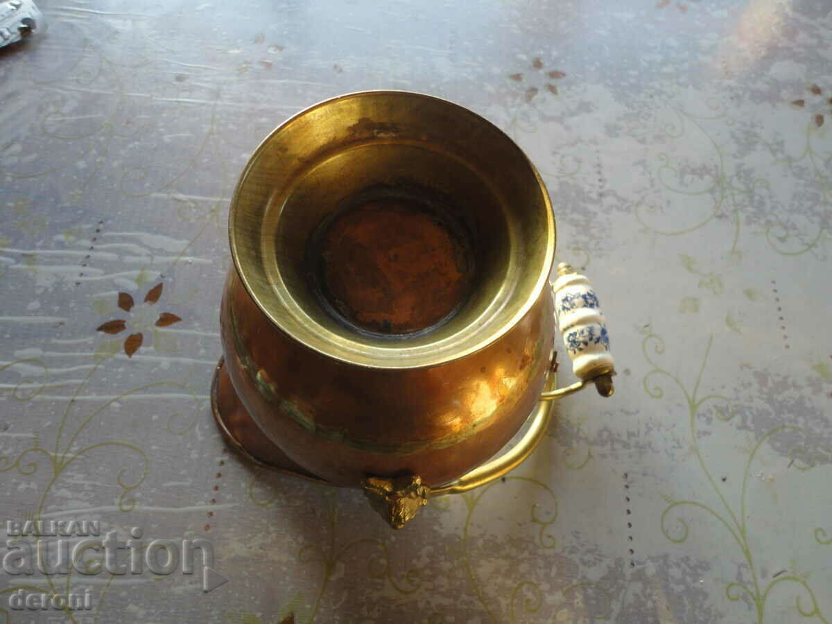 An amazing copper pot, a copper kettle, bronze and porcelain - 6 An amazing copper pot, a copper kettle, bronze and porcelain - 6