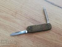 German Brass Combination Pocket Knife with Sheath