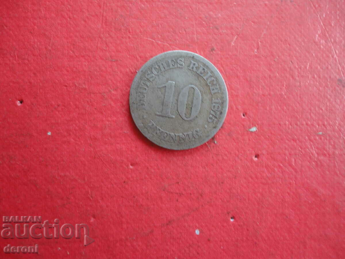10 pfenning 1875 old coin Germany with price 5.00 BGN | € 2.56 10 pfenning 1875 old coin Germany with price 5.00 BGN | € 2.56