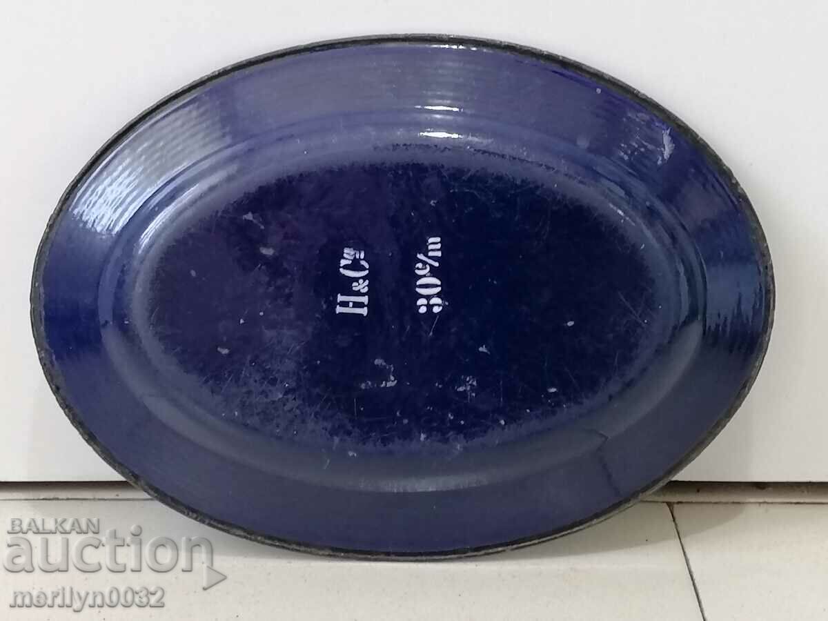 Old metal tray enamel tray, plateau with price 43.00 BGN | € 21.99 Old metal tray enamel tray, plateau with price 43.00 BGN | € 21.99