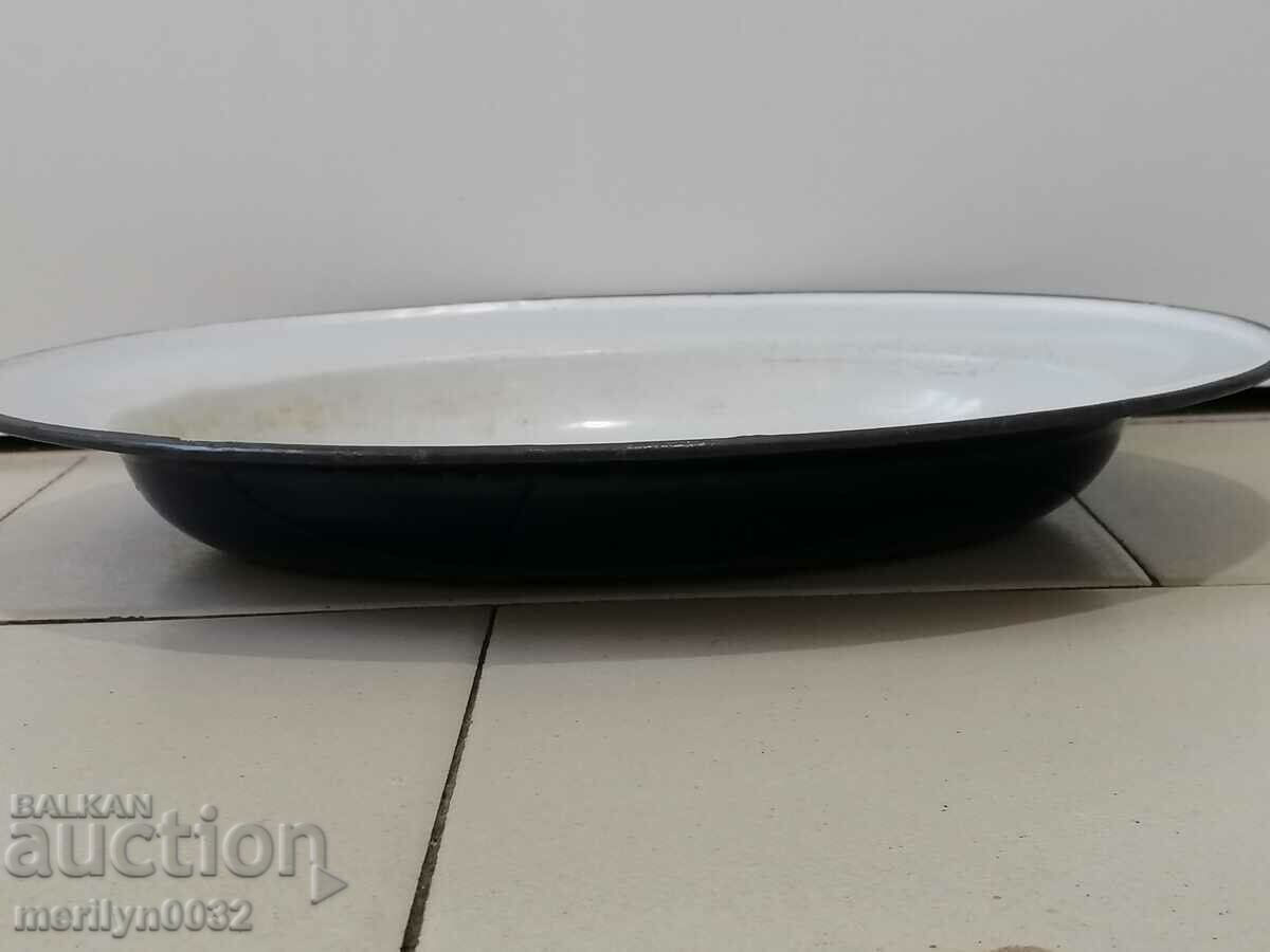 Old metal tray enamel tray, plateau with price 49.00 BGN | € 25.05 Old metal tray enamel tray, plateau with price 49.00 BGN | € 25.05