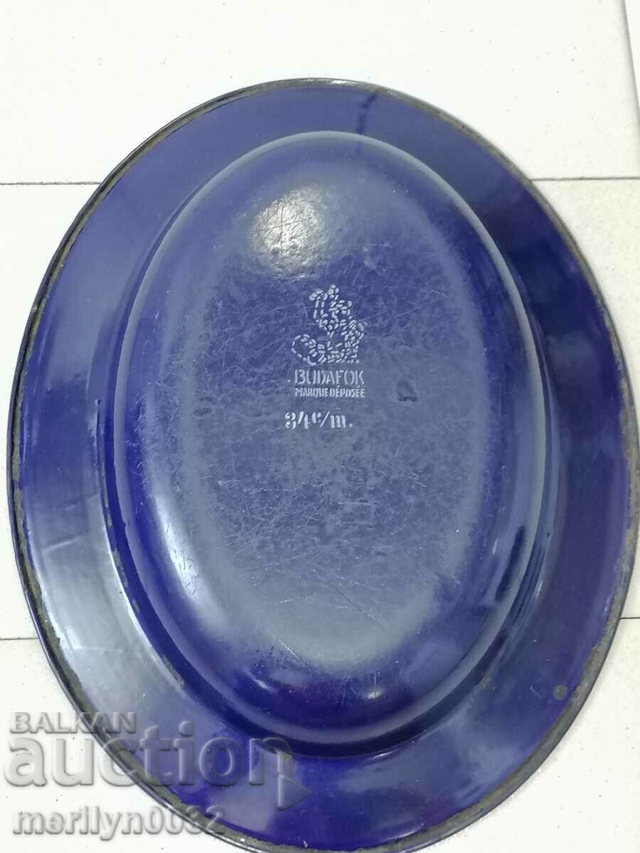 Auction Old metal tray enamel tray, plateau Auction Old metal tray enamel tray, plateau