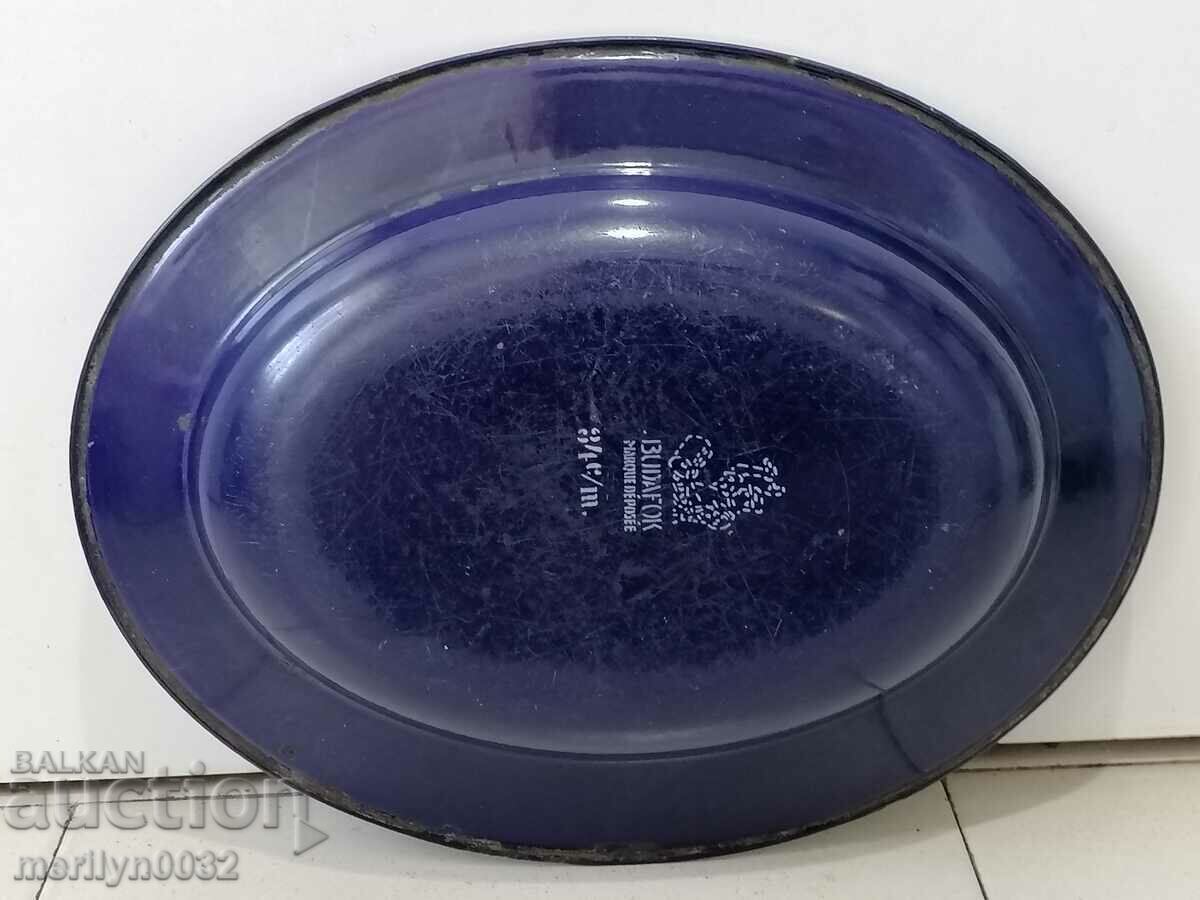 Old metal tray enamel tray, plateau - 5 Old metal tray enamel tray, plateau - 5