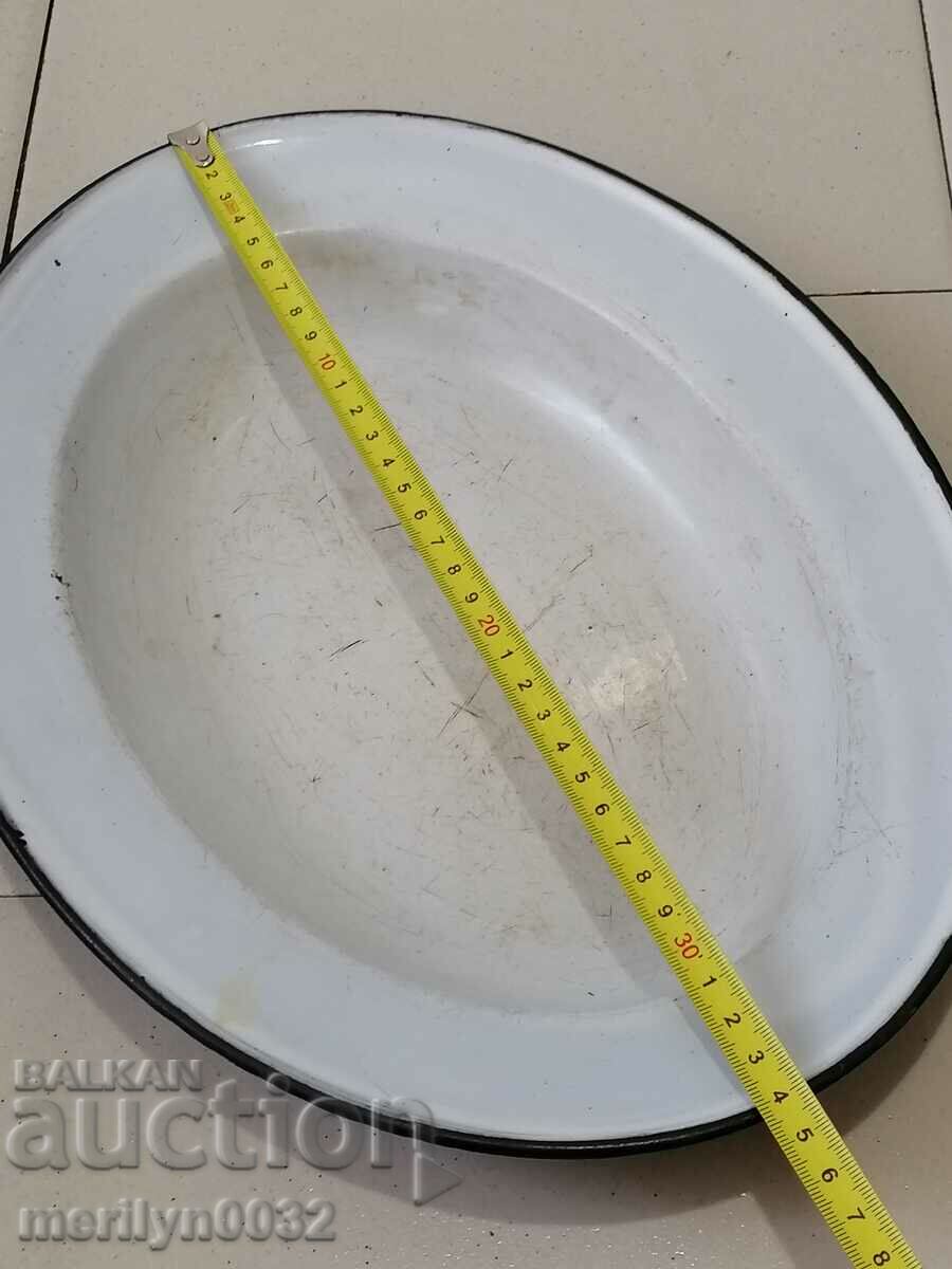 Old metal tray enamel tray, plateau - 7 Old metal tray enamel tray, plateau - 7