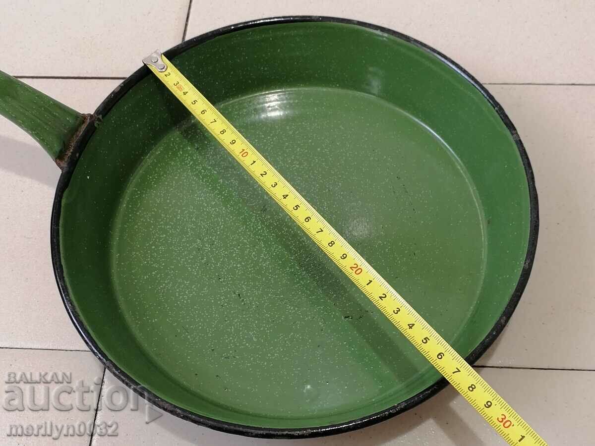 Auction Enameled pan, pan, Kolarovgrad, early social Auction Enameled pan, pan, Kolarovgrad, early social