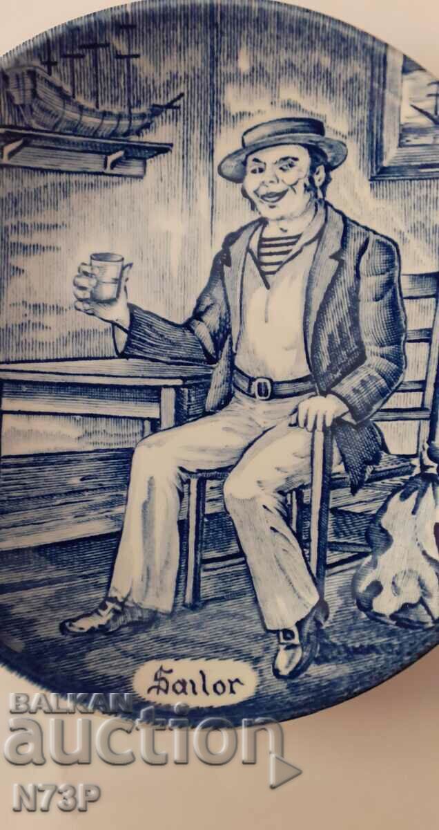 PORCELAIN PLATE. COLLECTION. SAILOR. with price 20.00 BGN | € 10.23 PORCELAIN PLATE. COLLECTION. SAILOR. with price 20.00 BGN | € 10.23