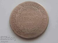 monedă rară Martinica 1 franc 1897; Martinica
