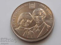 ιωβηλαίο νόμισμα Γιβραλτάρ 1 στέμμα 1981
