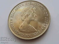 юбилейна монетa Джърси 2 паунда 1981