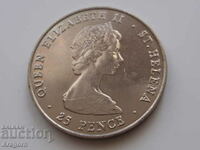 monedă jubiliară Sfânta Elena 25 pence 1981