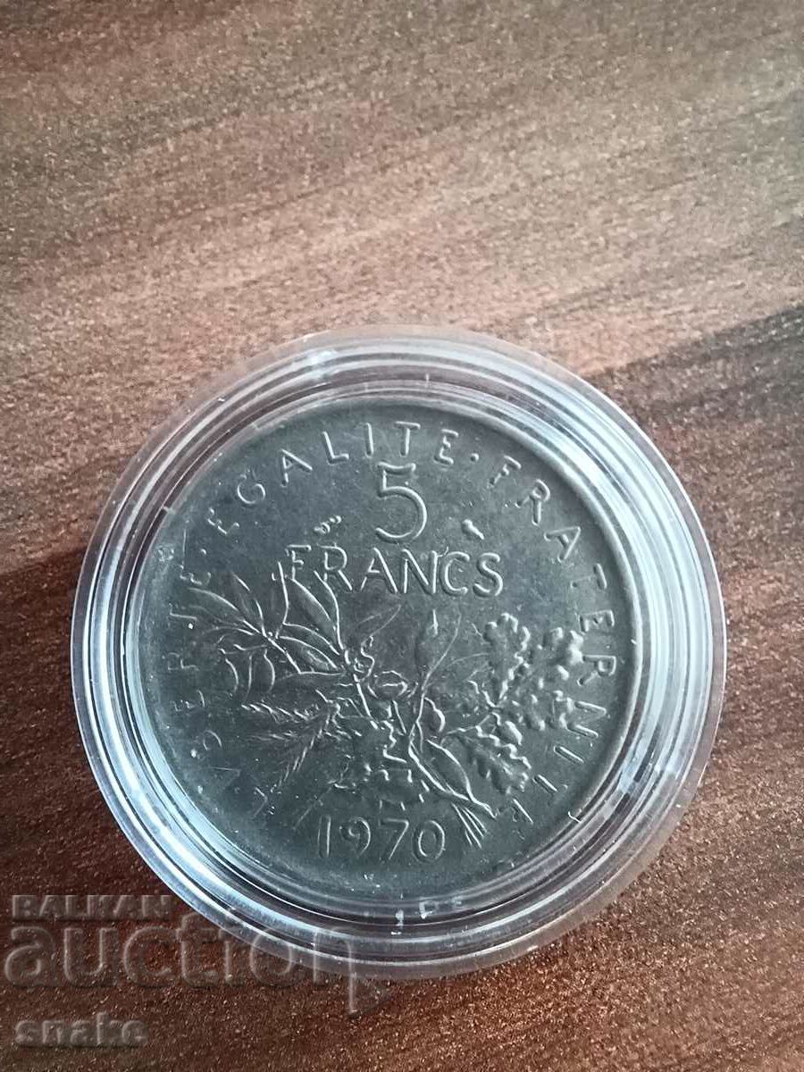Франция 5 франка 1970г.