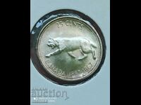 25 цента Канада сребро  1867- 1967