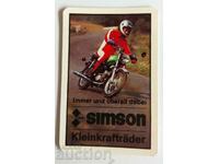 1986 SIMSON MOTORCYCLE SOCIAL CALENDAR CALENDAR