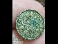 3 pence 1936 Marea Britanie argint