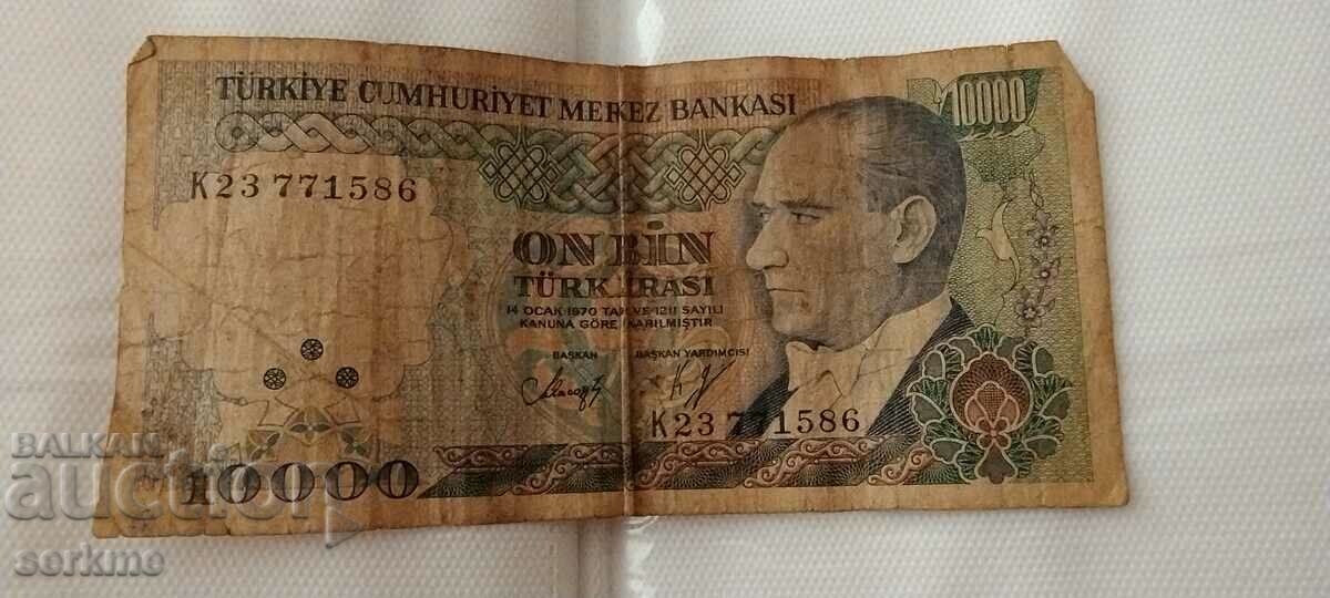 10000 lire turcești