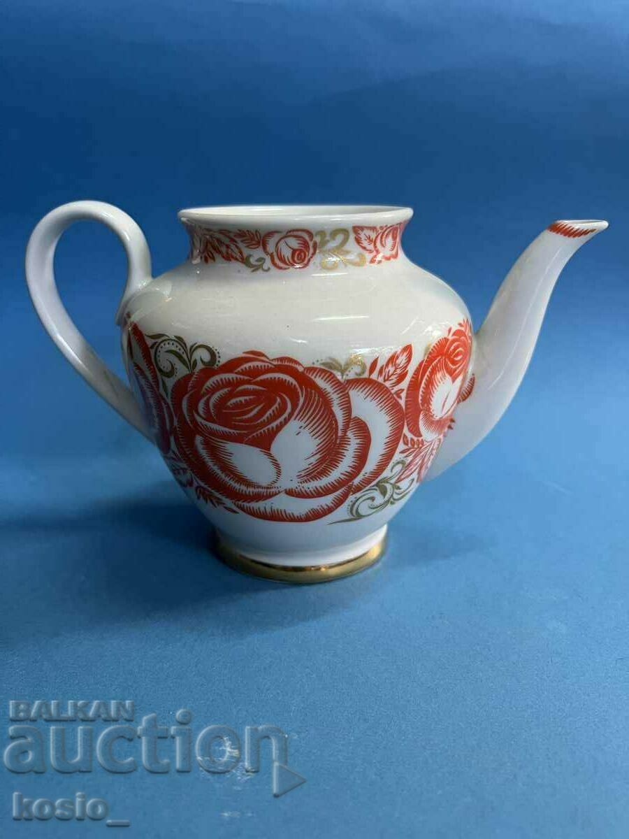 Old Soviet porcelain teapot LFZ with price 15.00 BGN | € 7.67 Old Soviet porcelain teapot LFZ with price 15.00 BGN | € 7.67