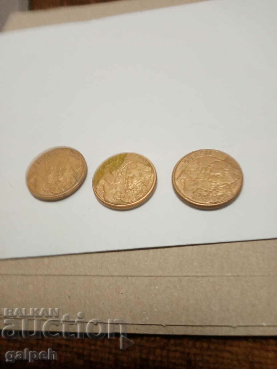 BRAZIL LOT OF COINS 2001.3 - 3 pcs. - BGN 1 with price 1.00 BGN | € 0.51