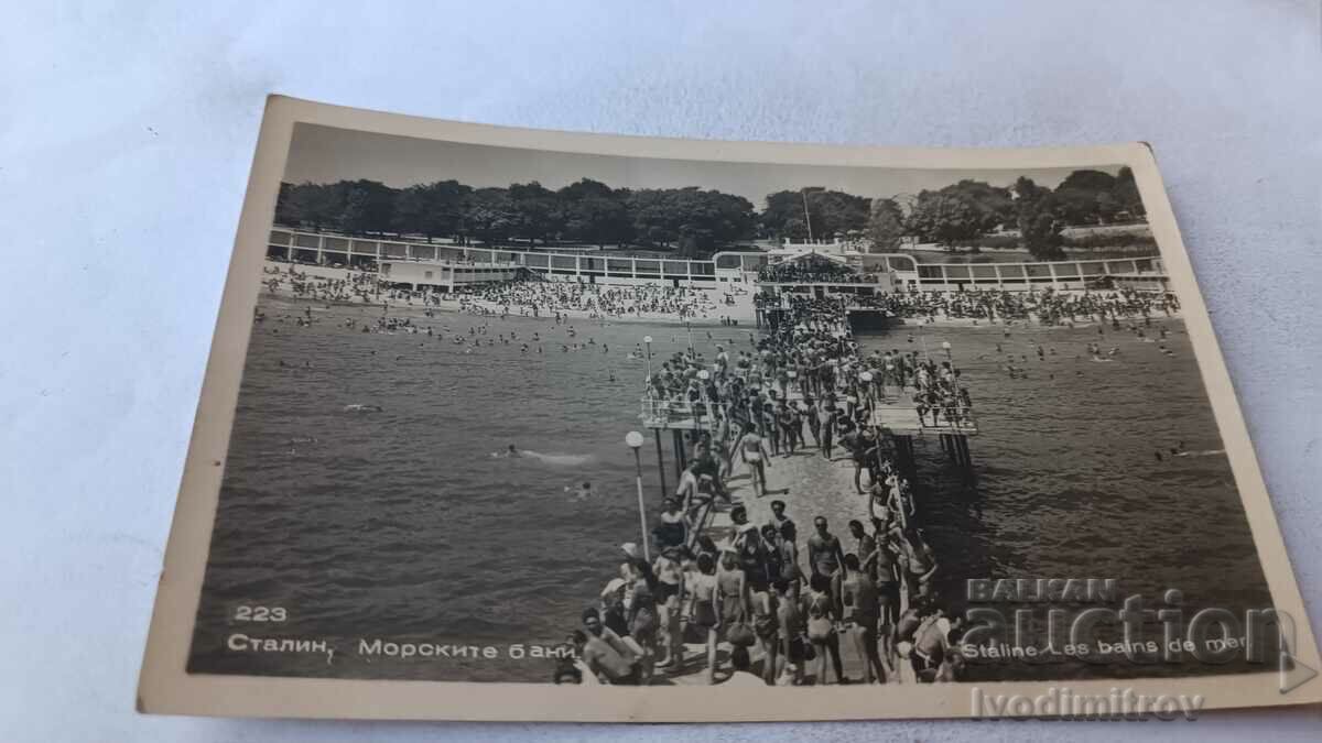 Postcard Stalin Sea Baths 1954