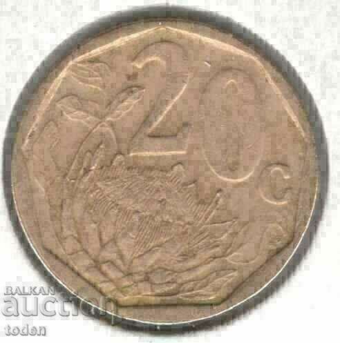 +Africa de Sud-20 Cents-2003-KM# 327-Aforika Borwa