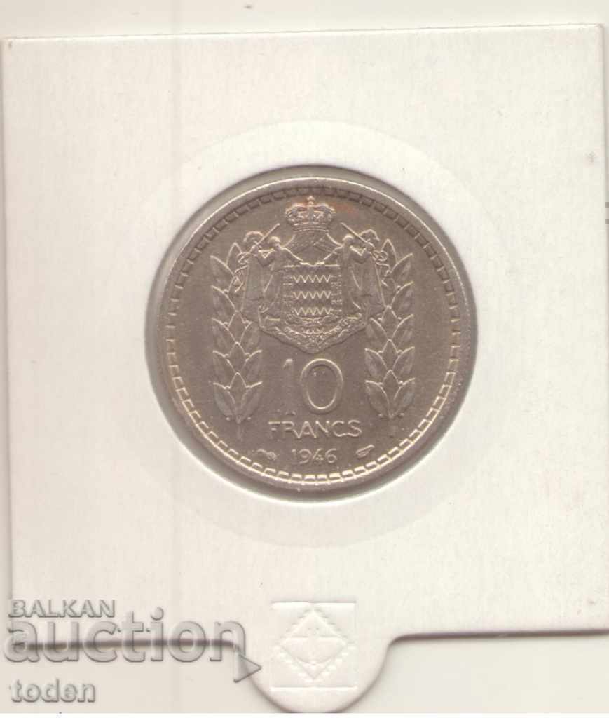 +Monaco-10 Francs-1946-KM# 123-Louis II +Monaco-10 Francs-1946-KM# 123-Louis II