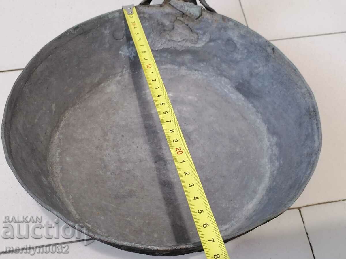 Стар меден тиган, бакър, тава, меден съд - 7