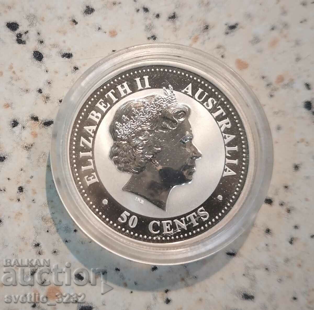 Сребро 1/2 OZ 2005 Петел с цена 189.00 лв. | € 96.63