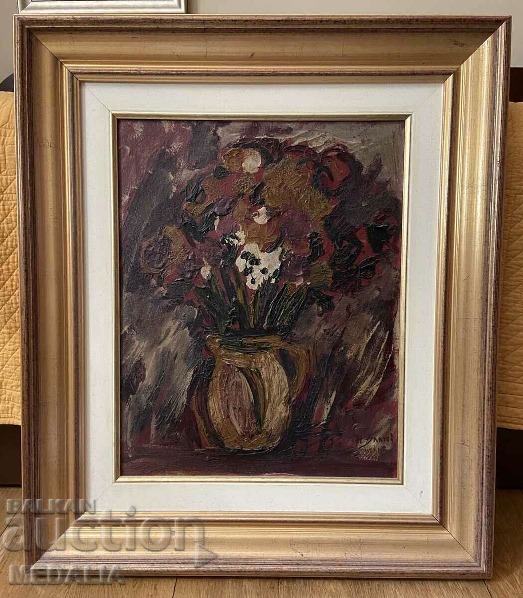 Nikola Zlatev-"Still life"-oil paints-signed-framed