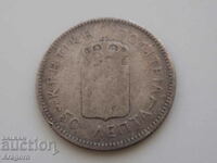 рядка монетa остров Крит 50 лепти 1901 (сребро); Crete