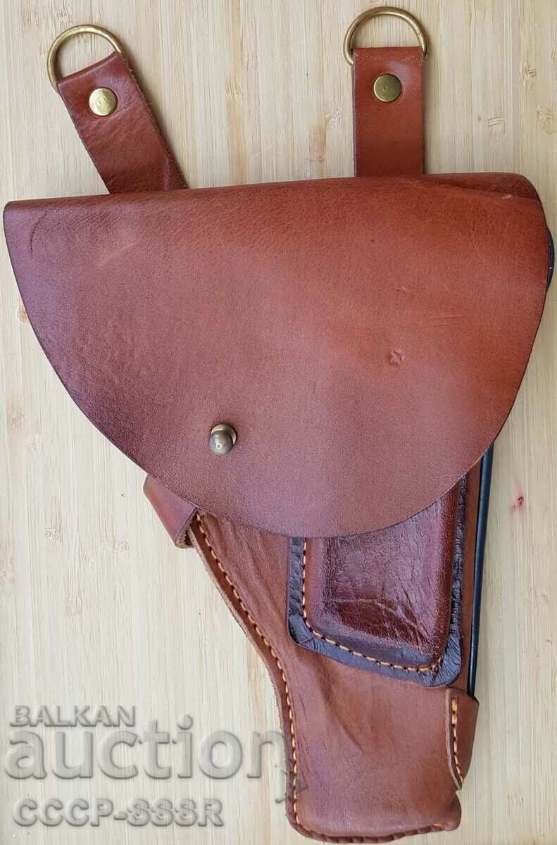 Russia, TT pistol holster, navy, brown color, excellent condition
