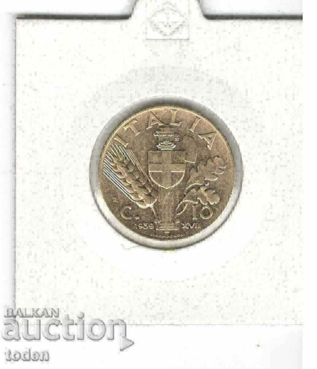 Δημοπρασία +Italy-10 Centesimi-1939 R-KM# 74a-Vittorio Emanuele III